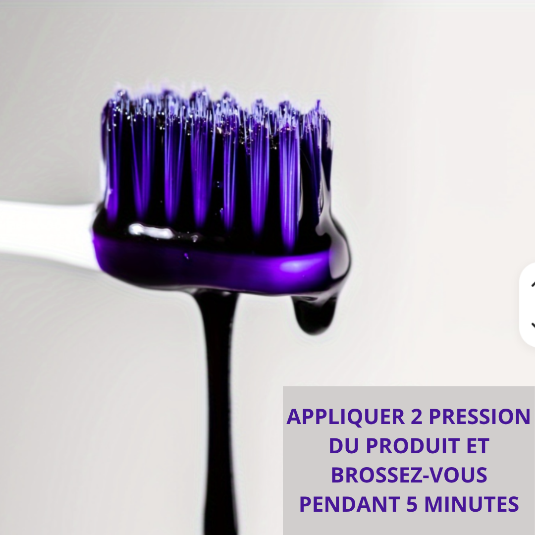 Glorysmile V34 Dentifrice Violet 30ml, Sérum Blanchissant et Correcteur de Couleur Dentaire