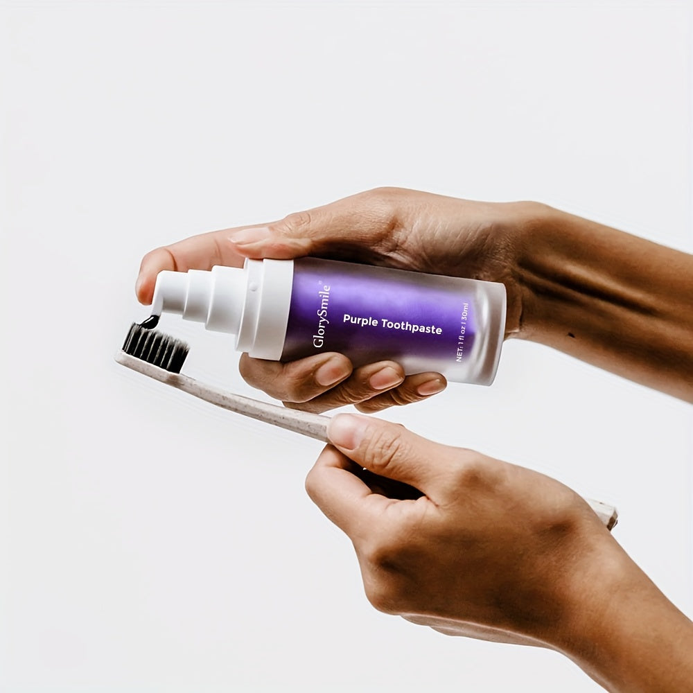 Glorysmile V34 Dentifrice Violet 30ml, Sérum Blanchissant et Correcteur de Couleur Dentaire