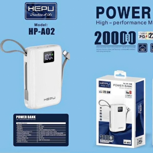 Powerbank Ultra rapide Hepu 20 000Mah